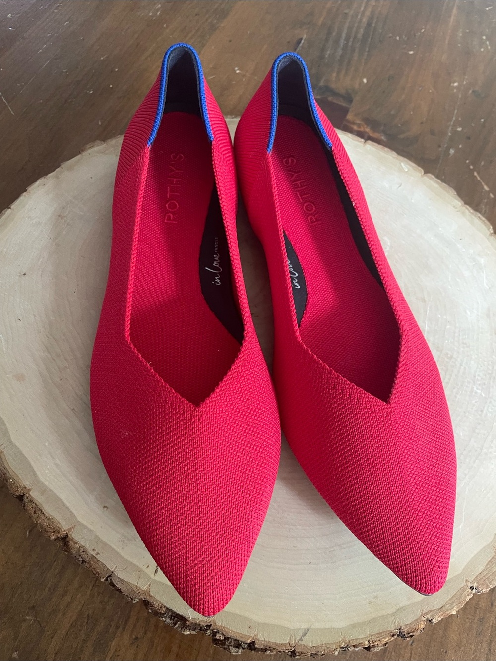 Rothy's The Point II Lollipop Red Women’s Sz 9 EUC